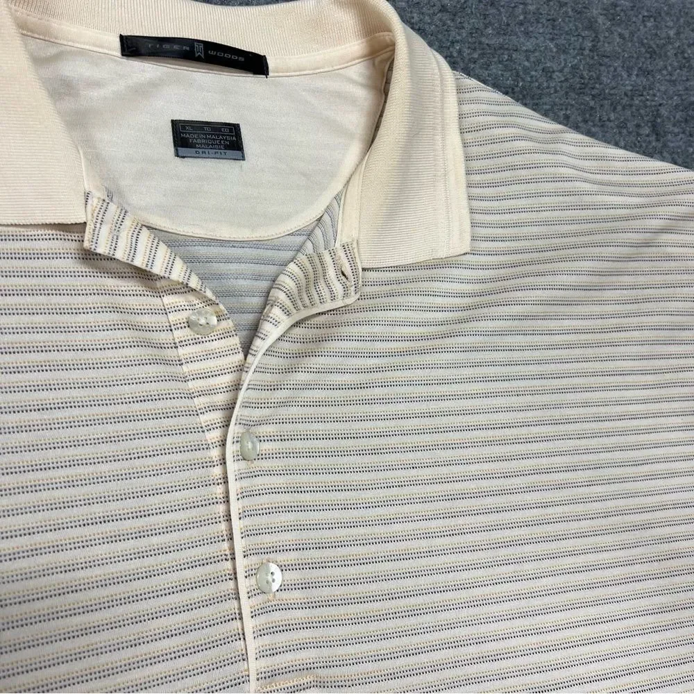 Nike Tiger Woods Striped Golf Polo Men's XL